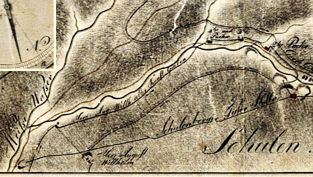 Karte von Quensell 1800